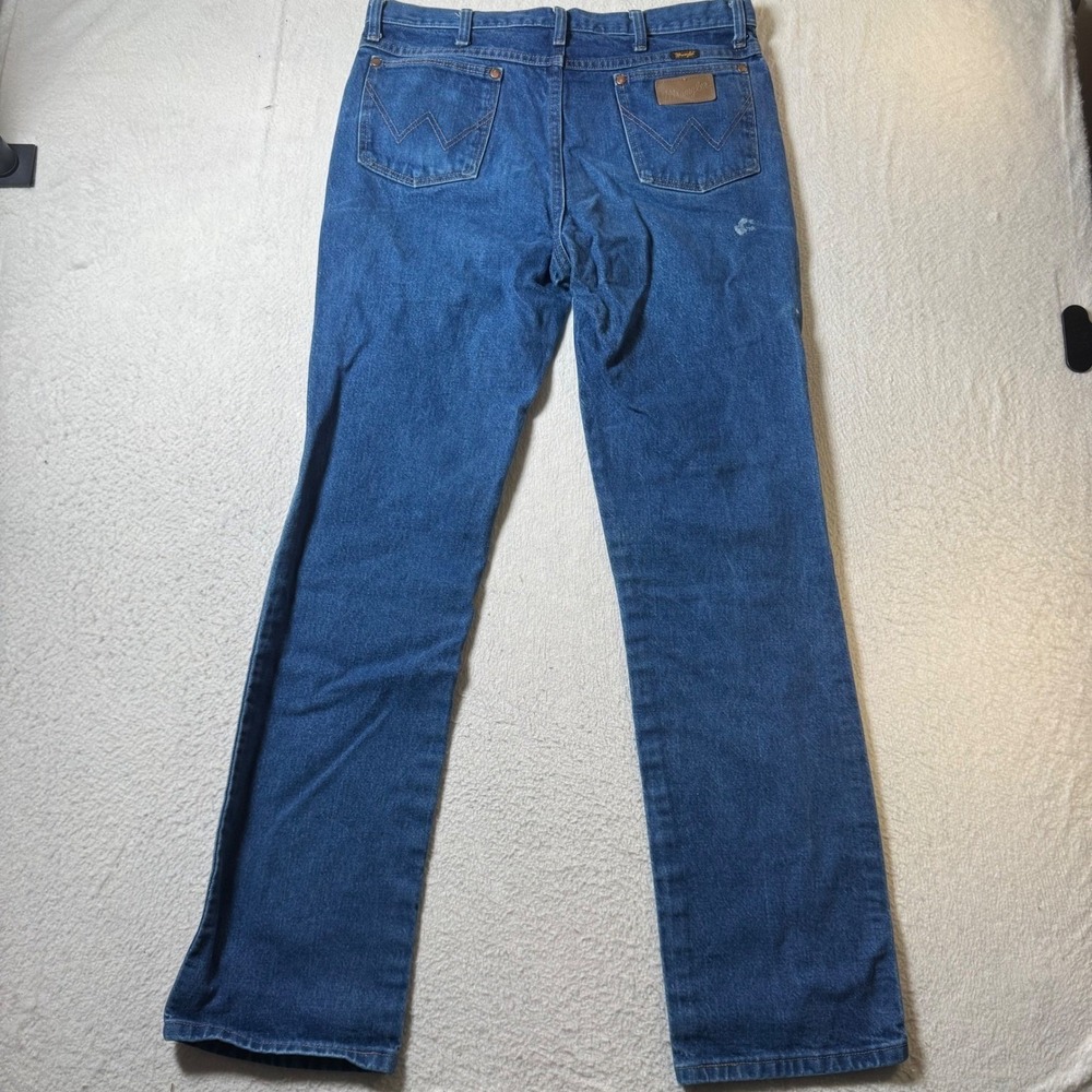 Wrangler Straight Leg Jeans Mens 34x34 Blue Good Vintage 936PWD Denim Pants - Picture 2 of 12